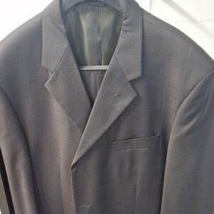 Classic Black And Blue CheckMen's Suit